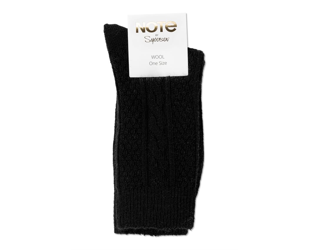 NOTE WOMAN WOOL CABLE BLACK 36-41 