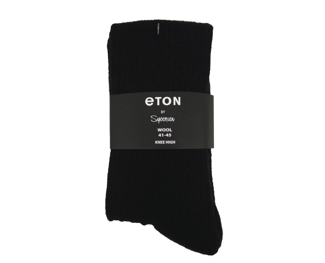 Eton Wool Rib Comfort Top Knee-High Black 41-45