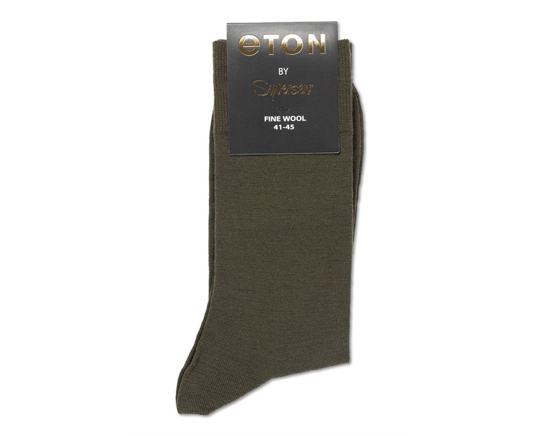 Eton Fine Wool Plain 6E2167 Olive 41-45