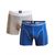 1010 BOXER SOLID 2PK 37 GREY/BLUE X-LARGE 