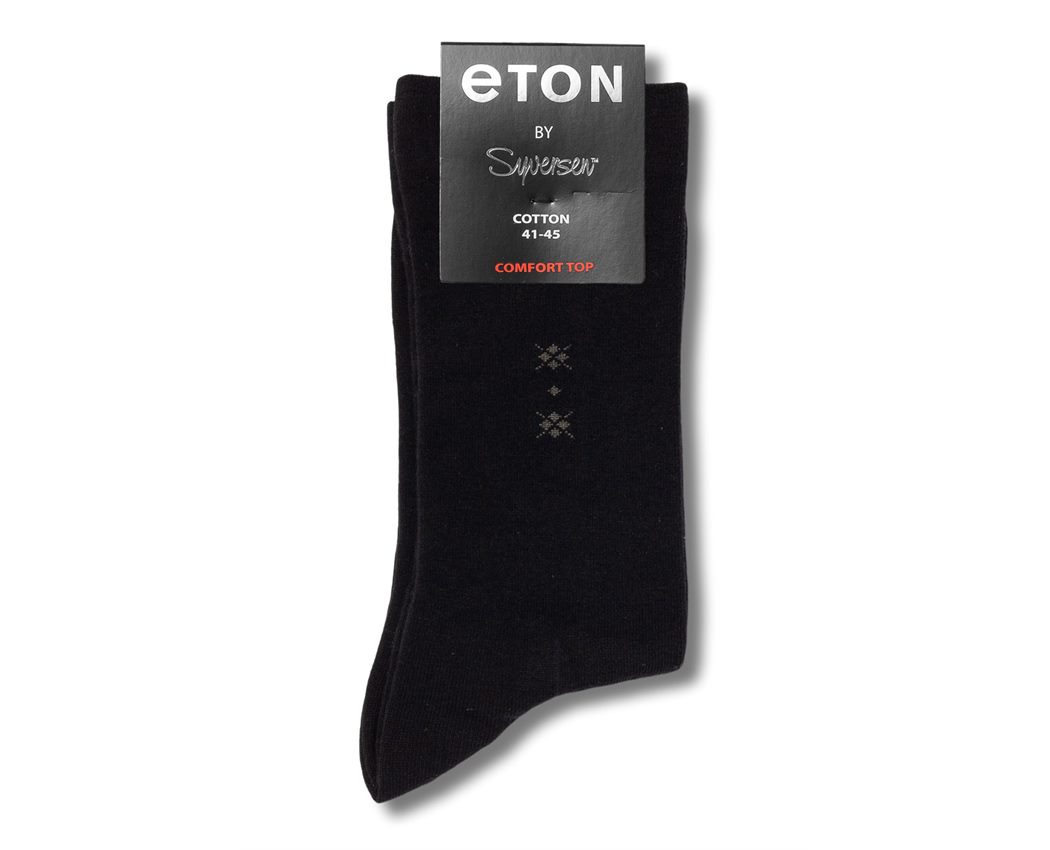 Eton Cotton Small Argyle Comfort Top 21 Black 41-45 