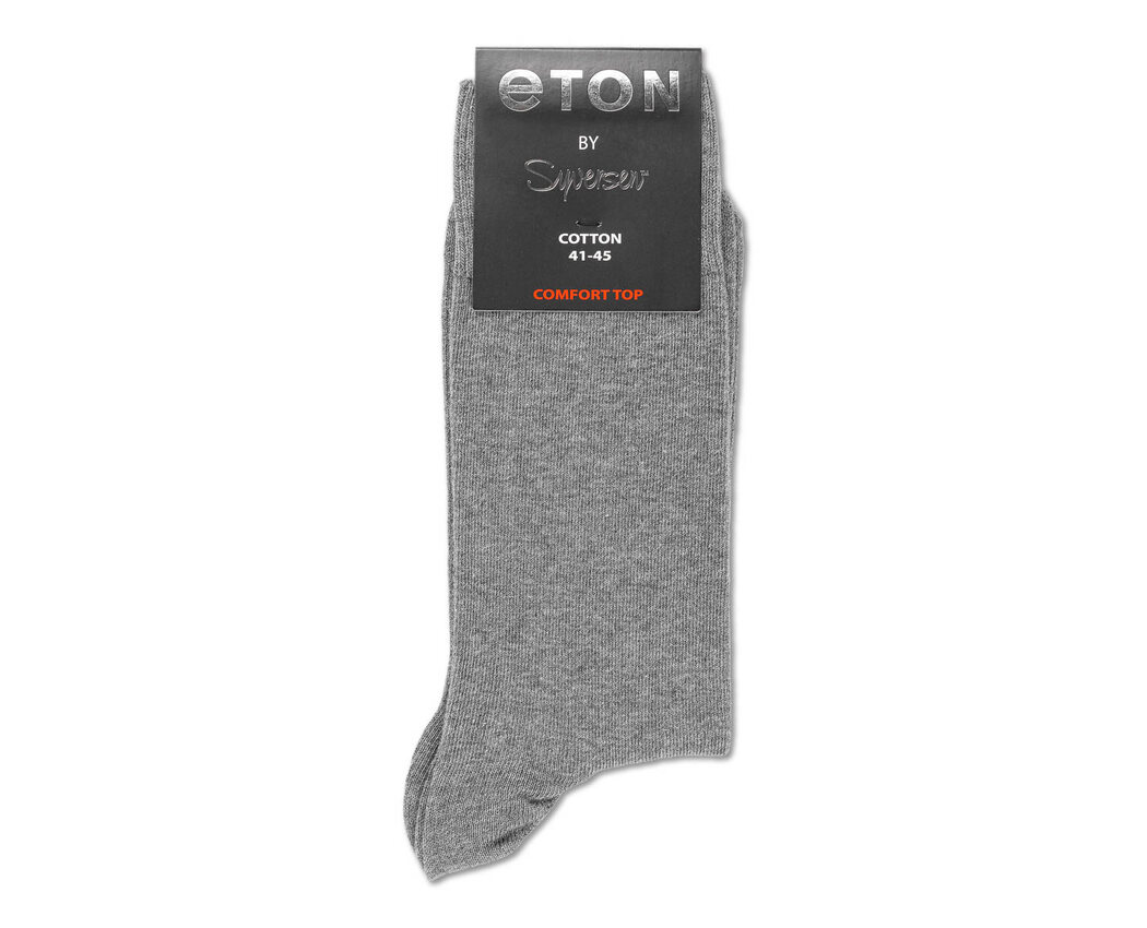 Eton Cotton Plain Comfort Top Grey Melange 41-45 