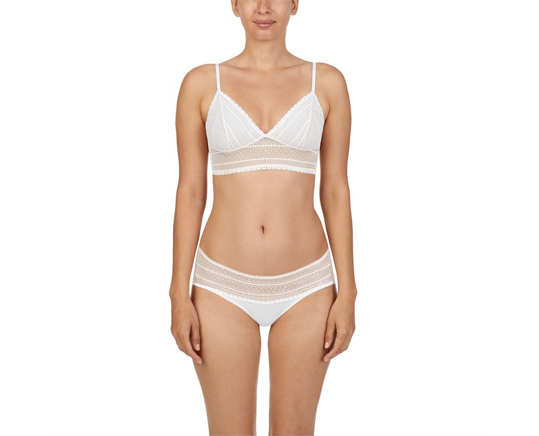 DKNY TABLE TOPS LACE BRALETTE WHITE SMALL - Syversen Norge