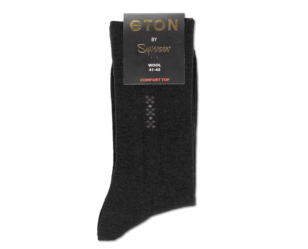 Eton Wool Clockpin Pique Comfort Top Black 41-45 
