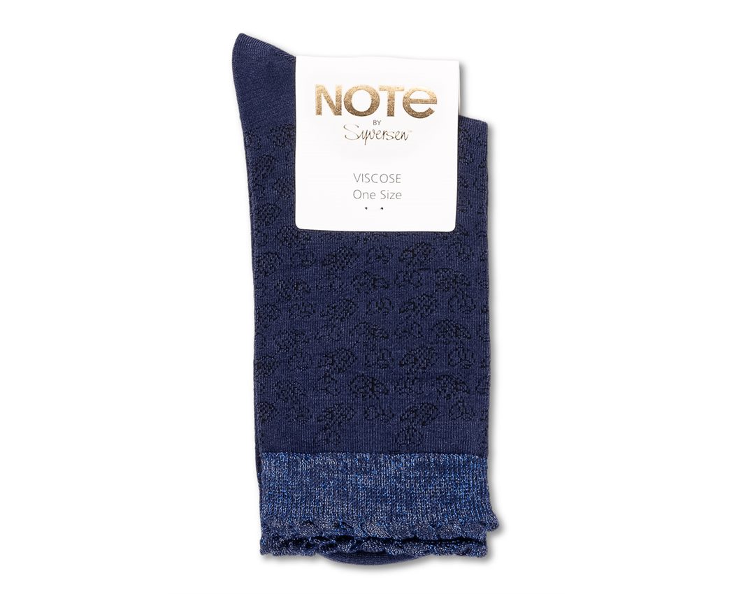NOTE WOMAN VISCOSE LEAF NAVY 36-41