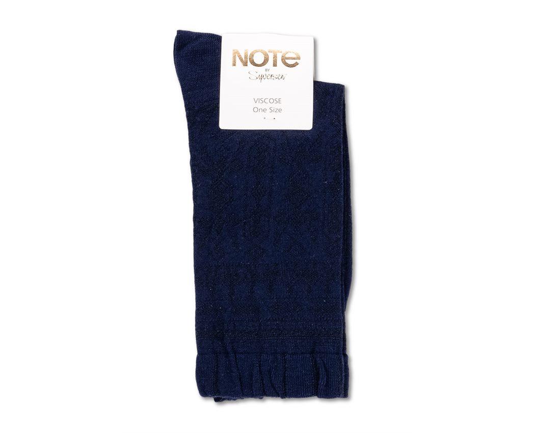 NOTE WOMAN VISCOSE PERFORATED NAVY 36-41