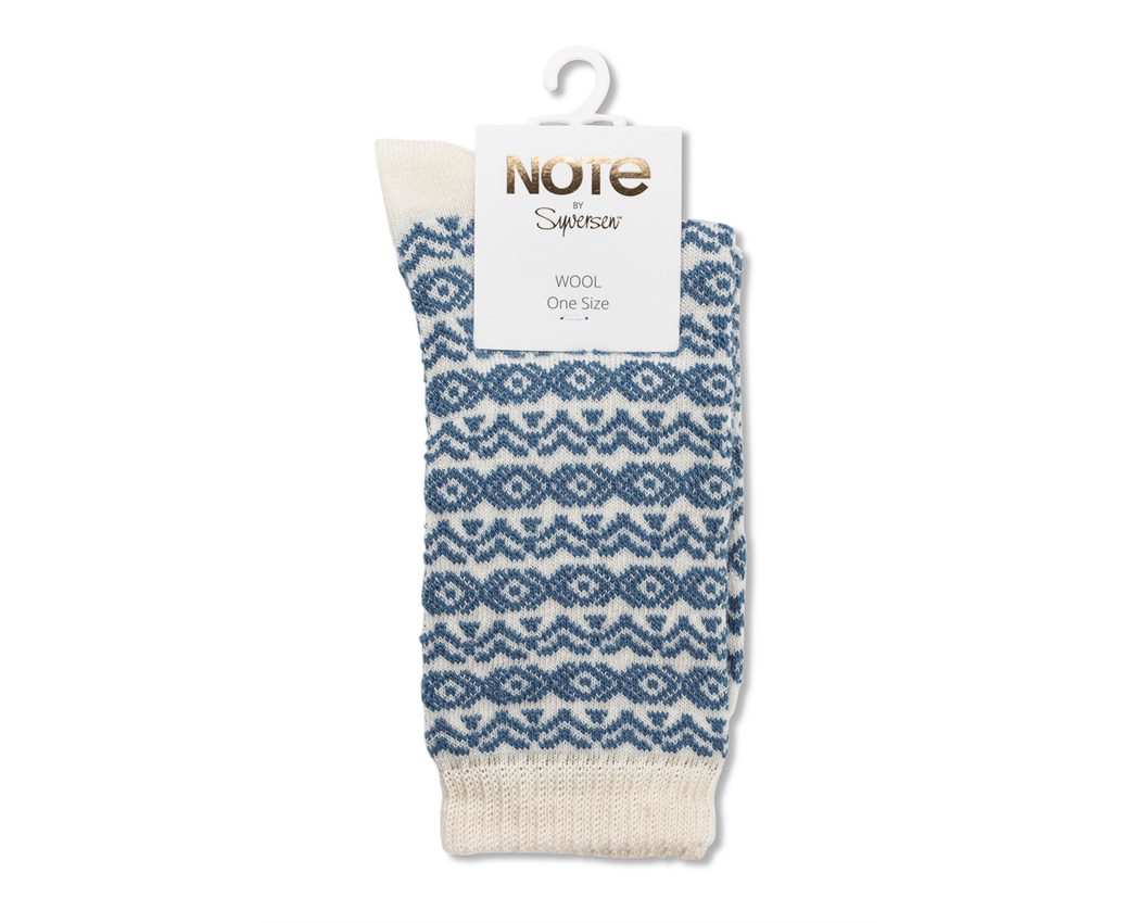 NOTE WOMAN WOOL PATTERN Offwhite/jeansblue 36-41 