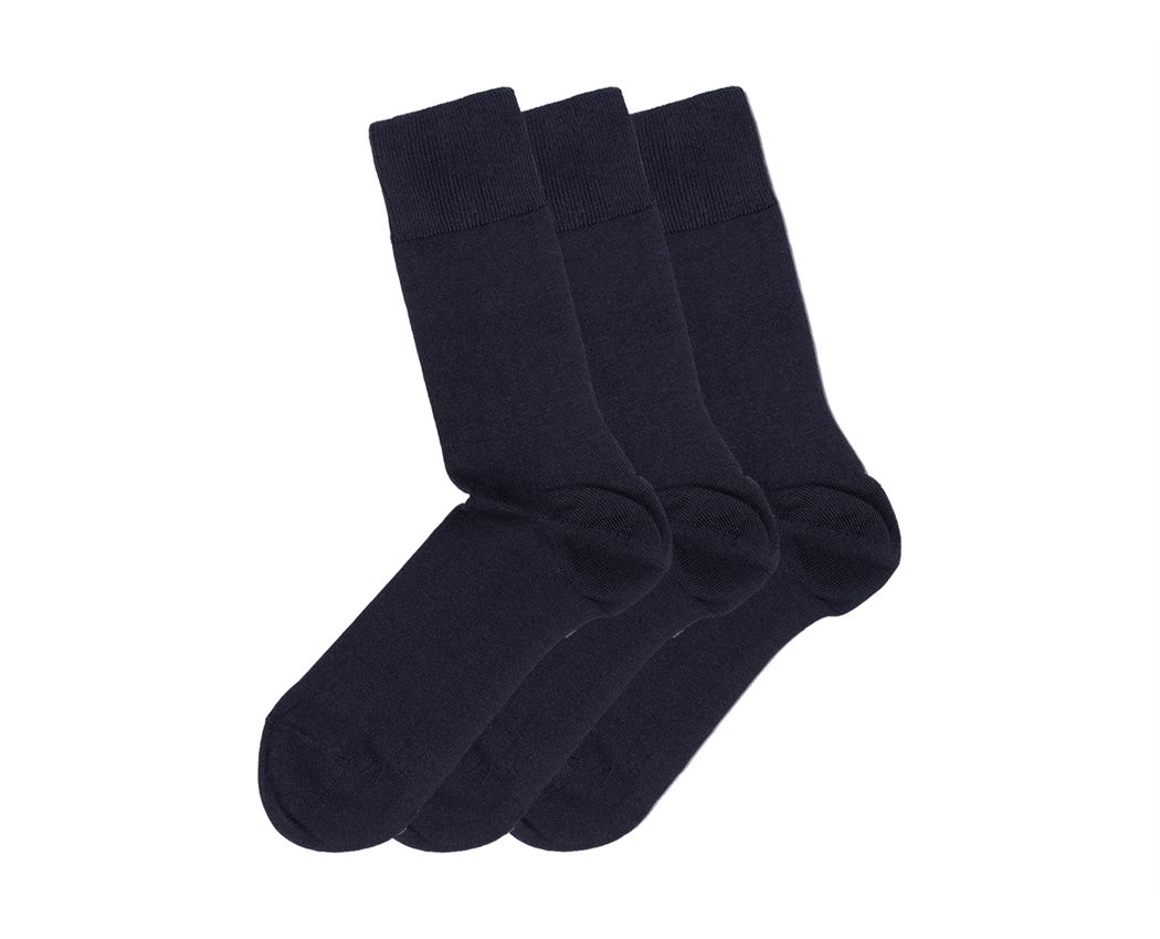 Eton 3pk Bomull Sokk Comfort Top Dark Blue 45-48