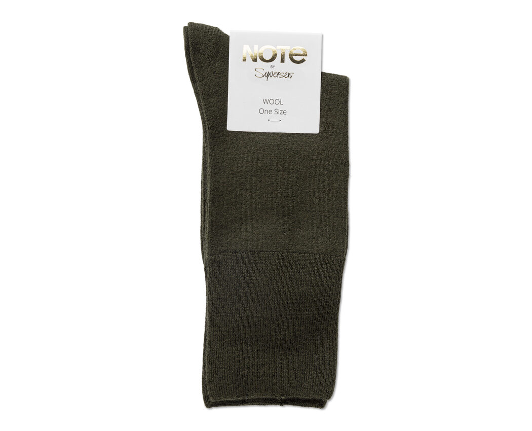Note Woman 3pk Fine Wool Comfort Top OLIVE 36-41 