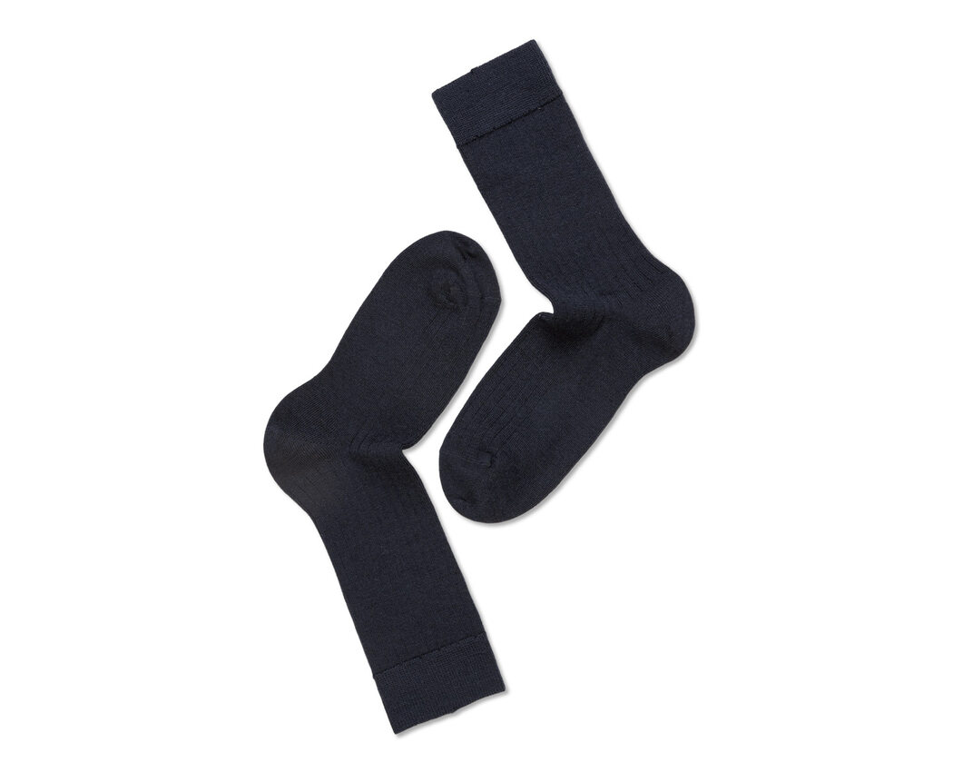 2pk Tess Premium Mercerized Wool Rib Dark Blue One Size