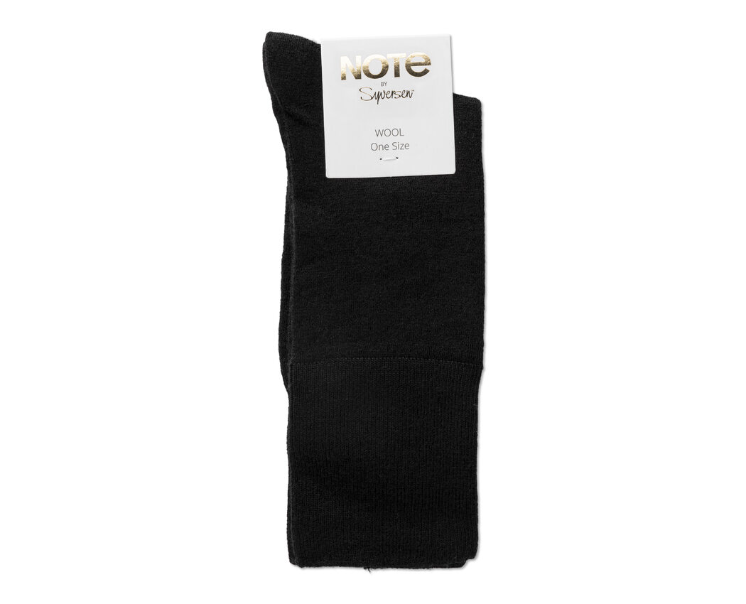 Note Woman 3pk Fine Wool Comfort Top BLACK 36-41 
