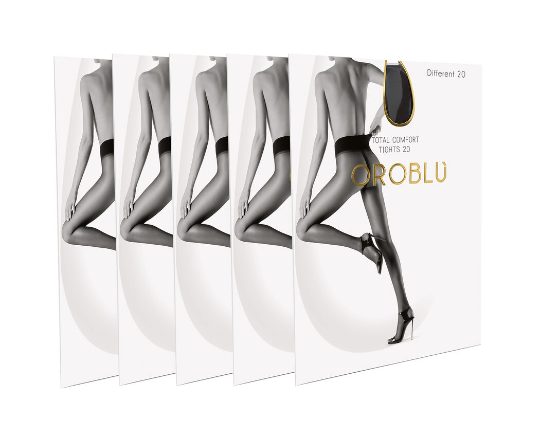 Oroblu 5pk Different 20 Nude Large 