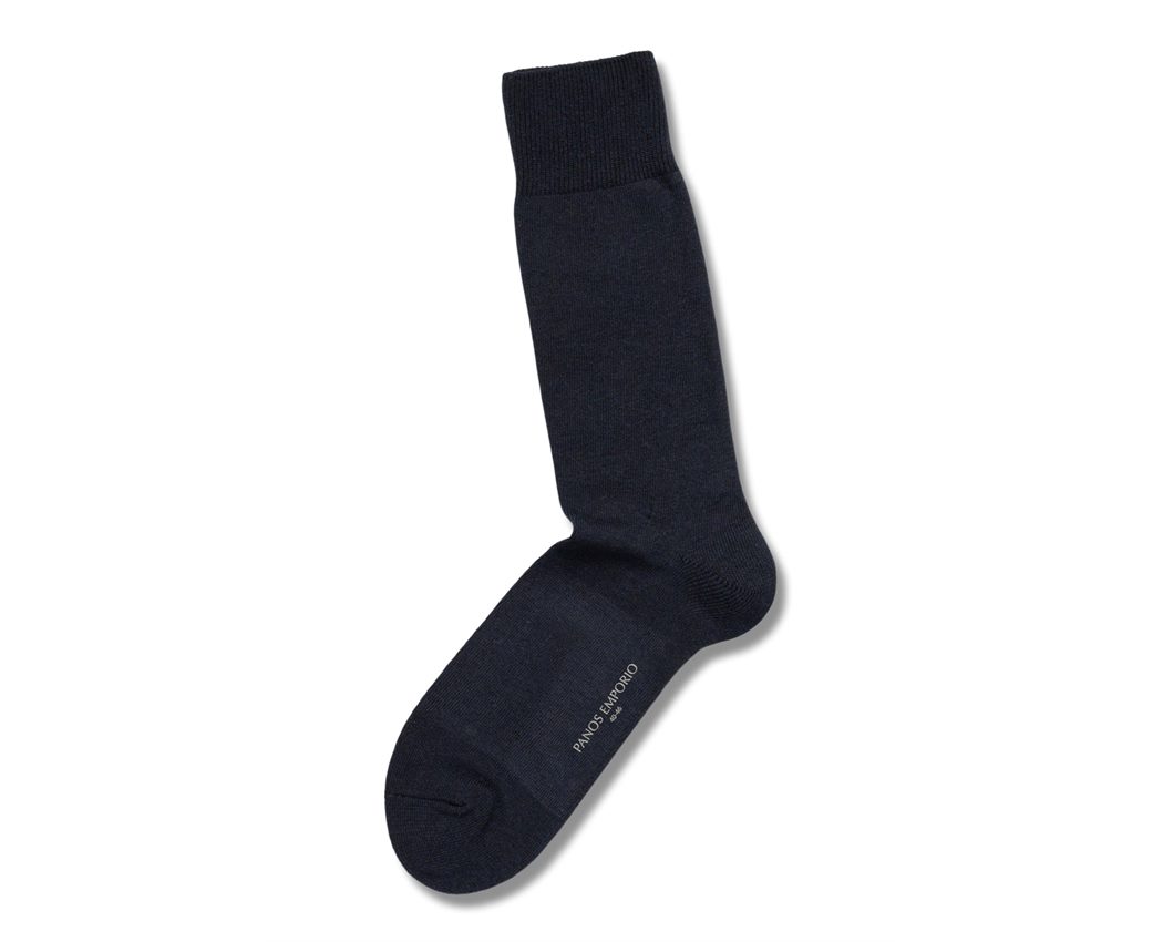 3PK Mens Casual Flat Knit Navy One Size (40-46)
