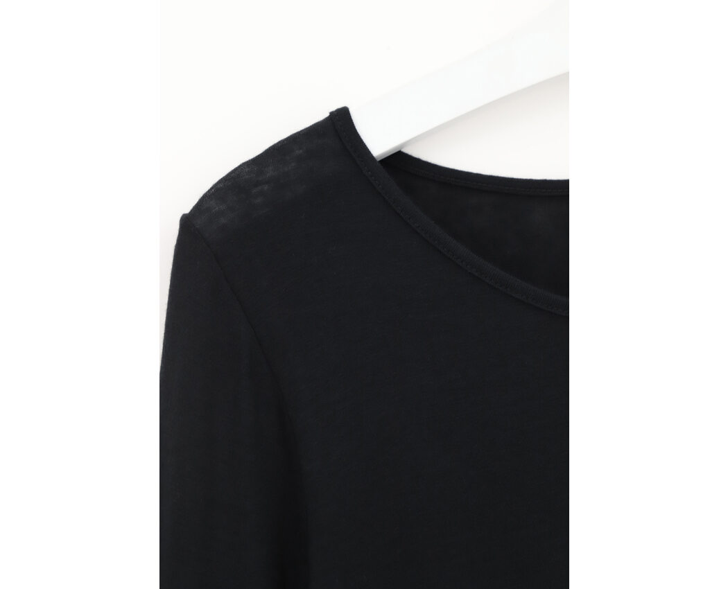 Oroblu Perfect Line Cashm Tshirt L/S Mrl BLACK SMALL 