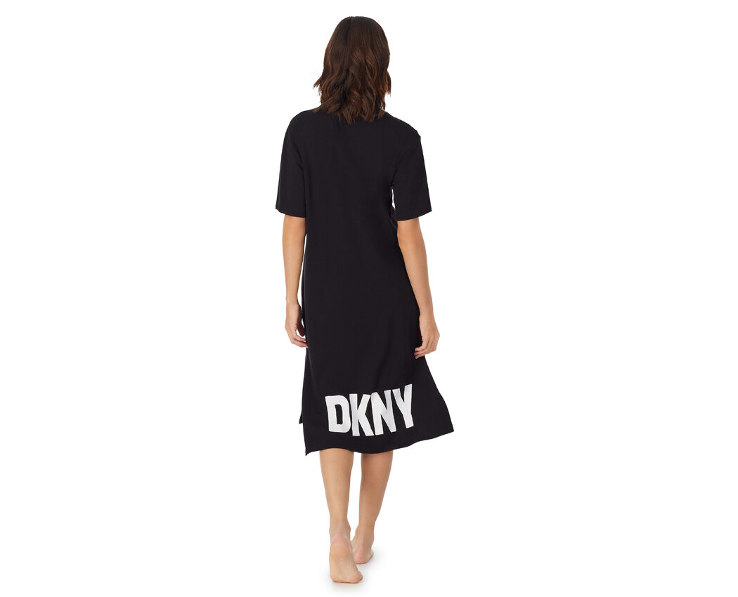 Dkny Must Have Basics Sleepshirt Midi BLACK SMALL 