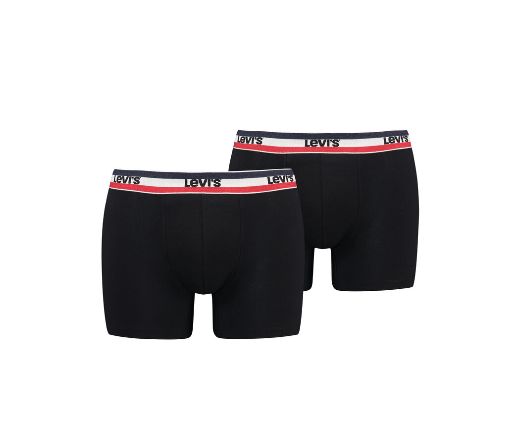 Levis 2pk Sportswear Logo Boxer Black X-Large 