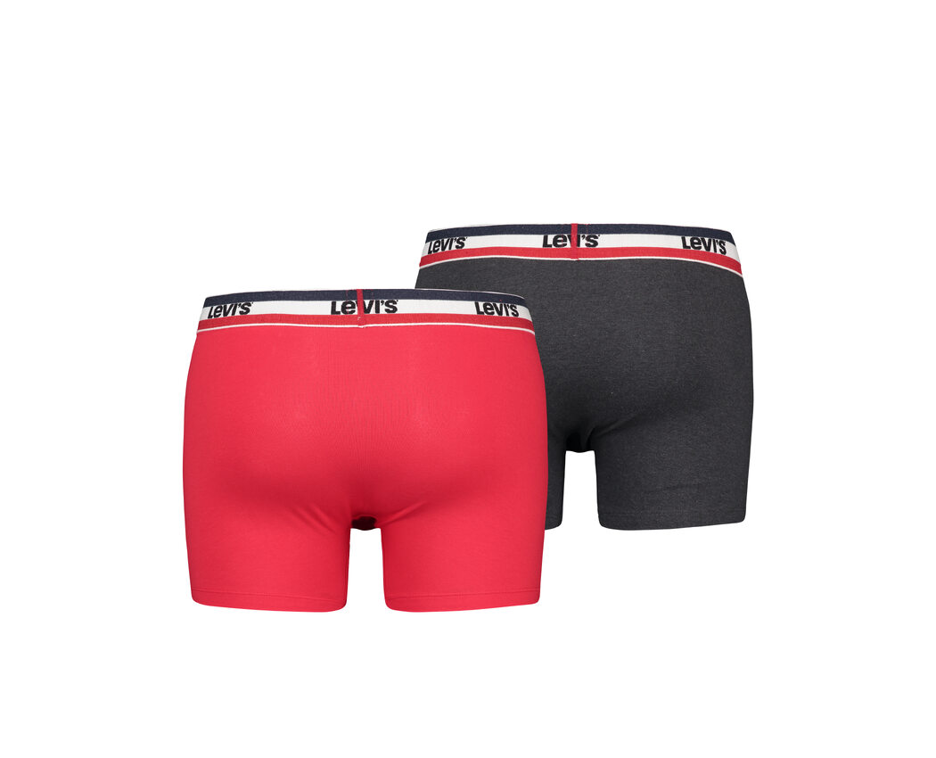 Levis 2pk Sportswear Logo Boxer Red/Black Medium 