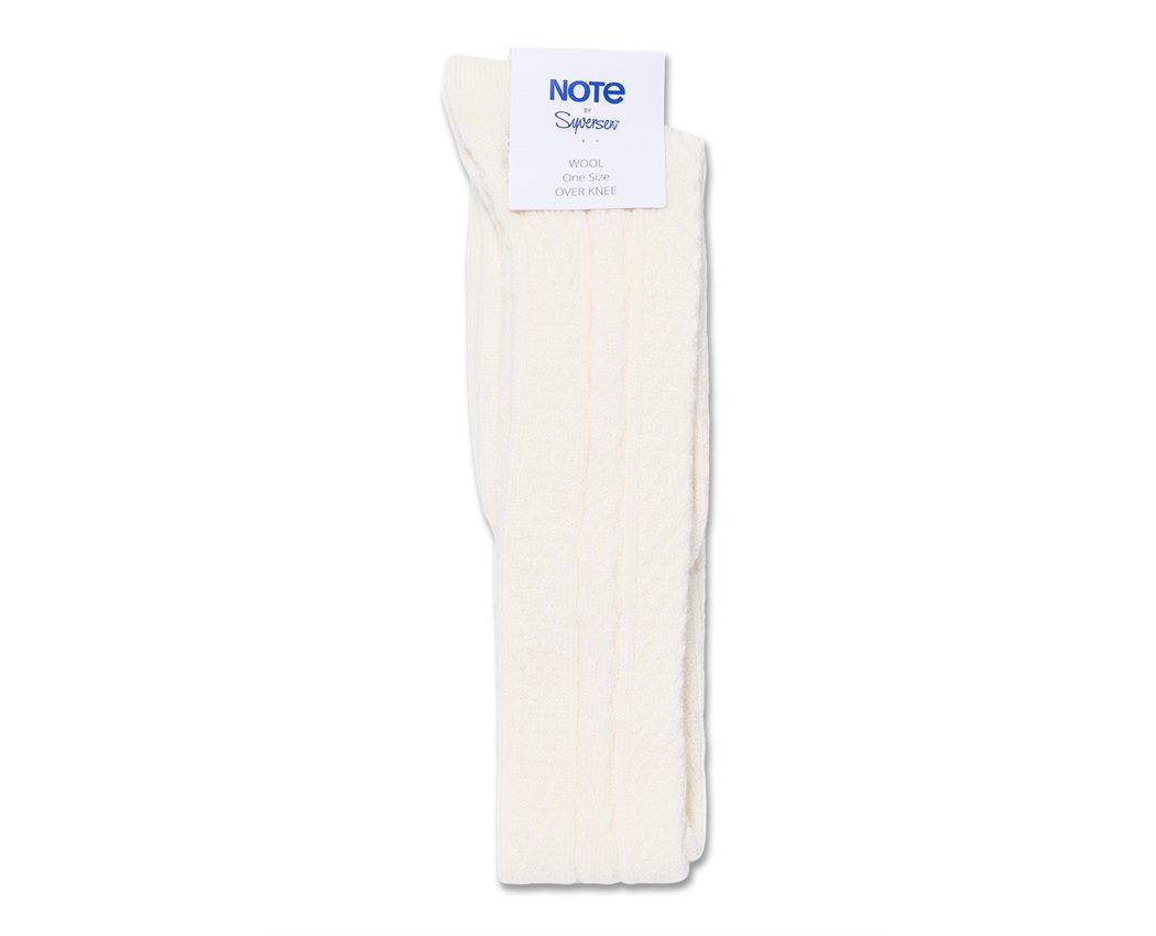 NOTE WOMAN WOOL CABLE OVER KNEE 765 OFFWHITE 36-41